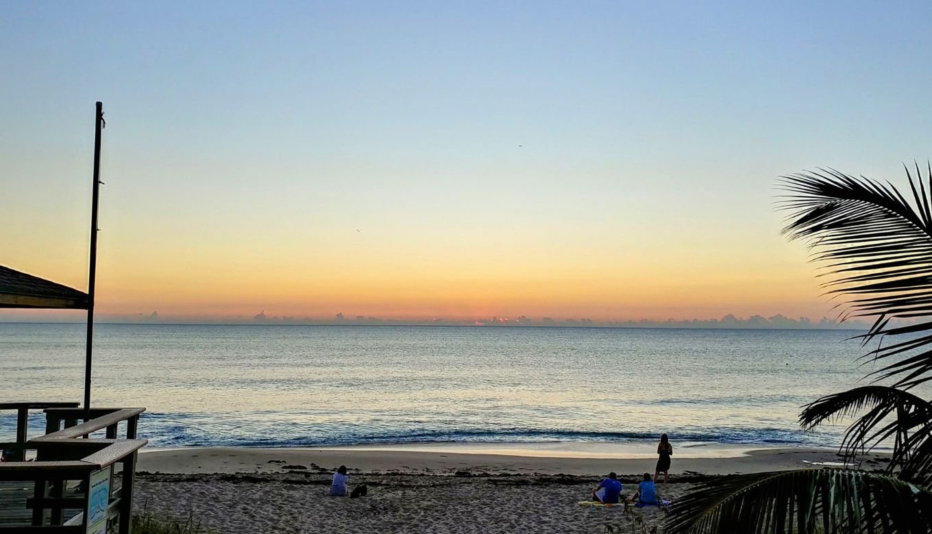 Evening view of the Atlantic Ocean from Gulfstream Park in Boynton Beach, Florida