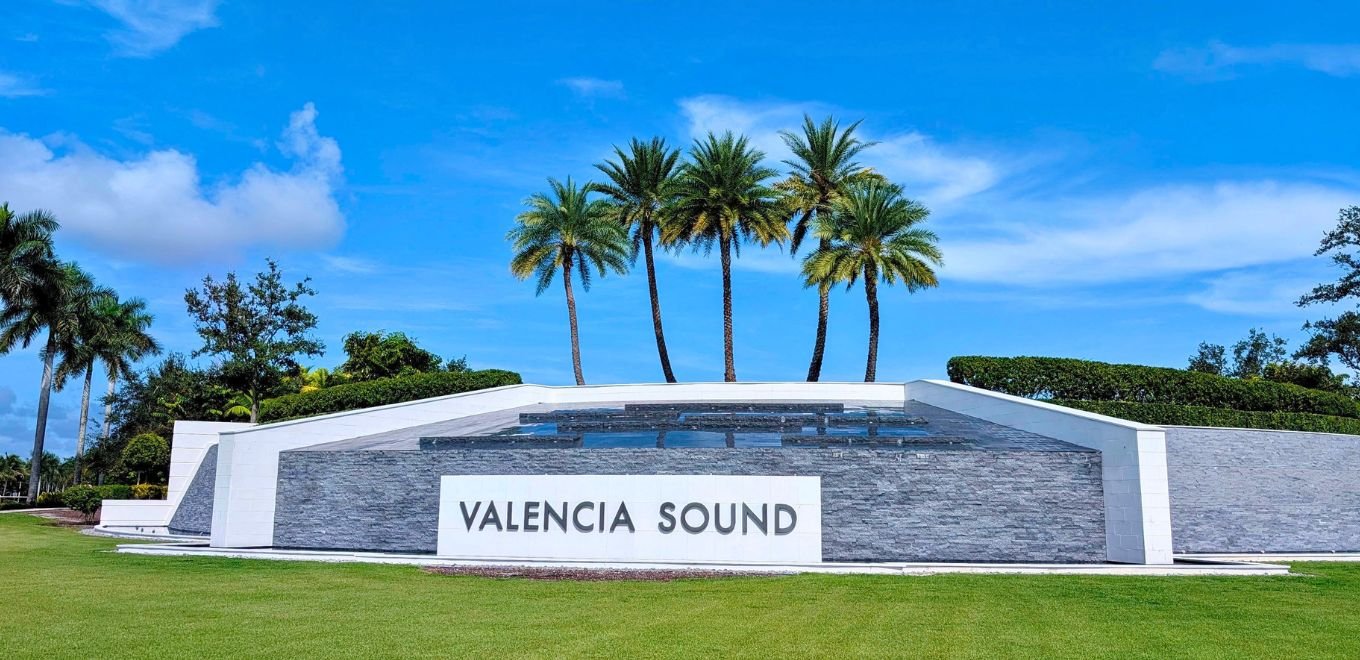 Entrance to Valencia Sound in West Boynton Beach, Florida